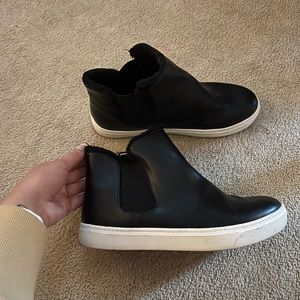 Black Leather Booties